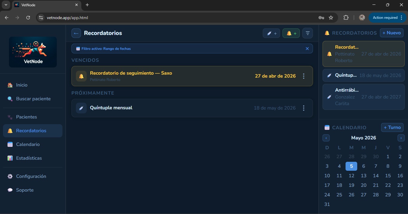 VetNode - Pantalla 2
